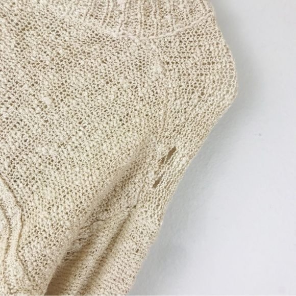 FATE Boho Distressed Knit Tiered Fringe Sweater Size Small - Picture 10 of 12